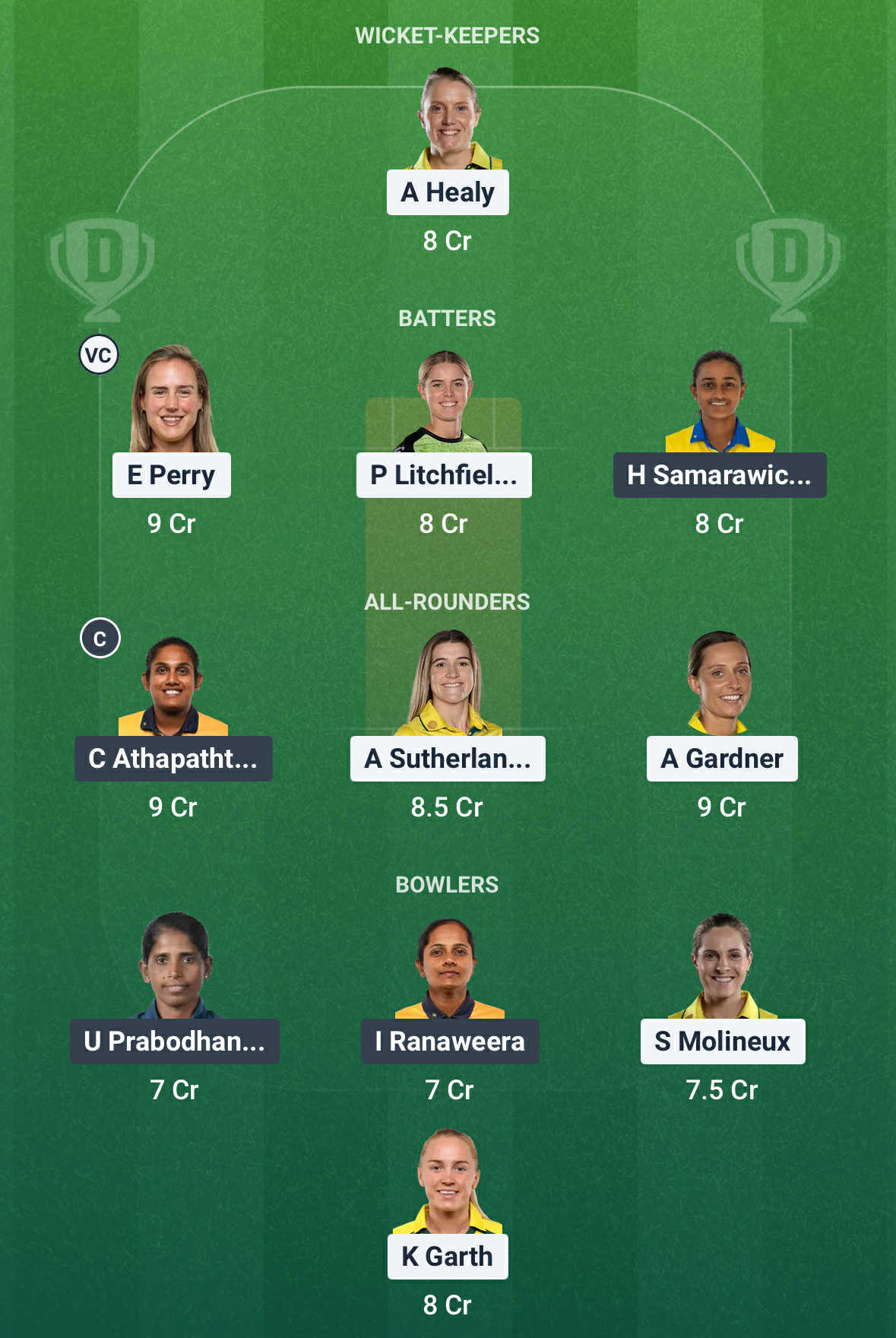 AUS vs SL Dream11 Prediction