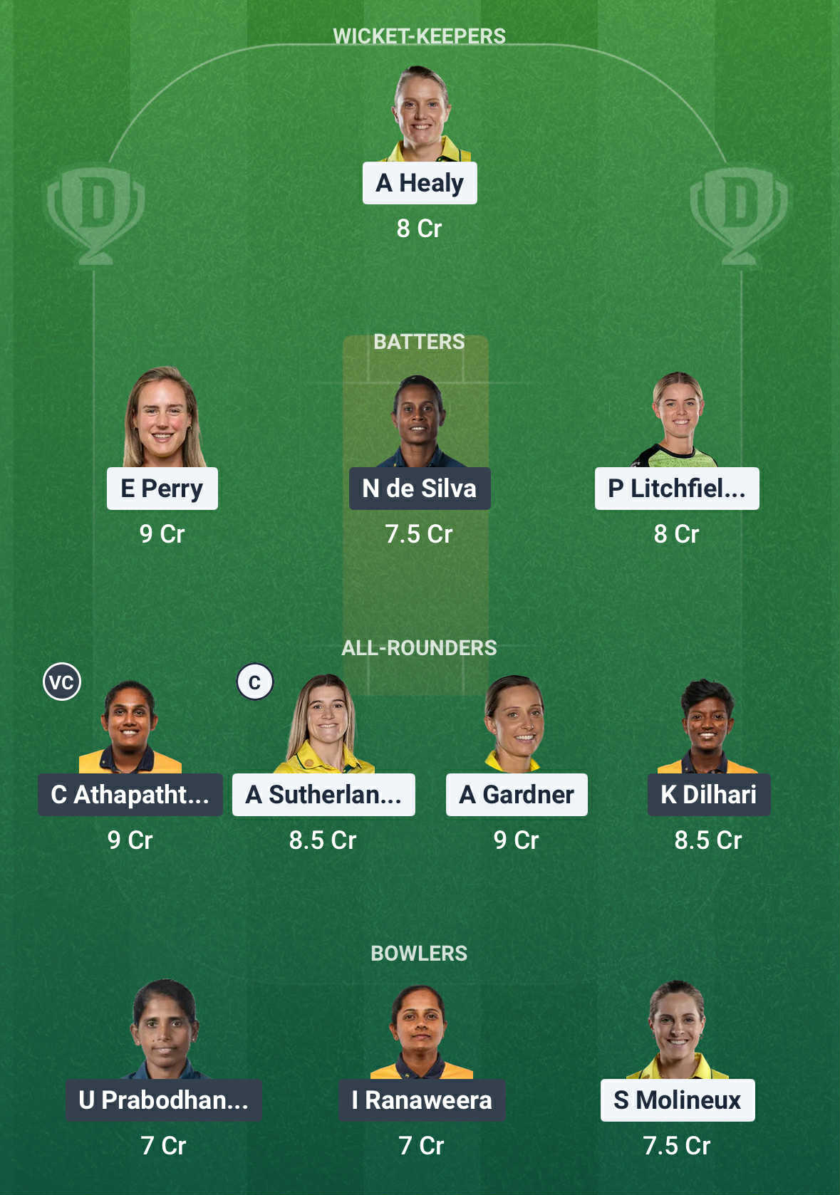 AUS vs SL Dream11 Prediction