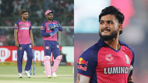 Sandeep Sharma Sanju Samson Riyan Parag Rajasthan Royals IPL 2025