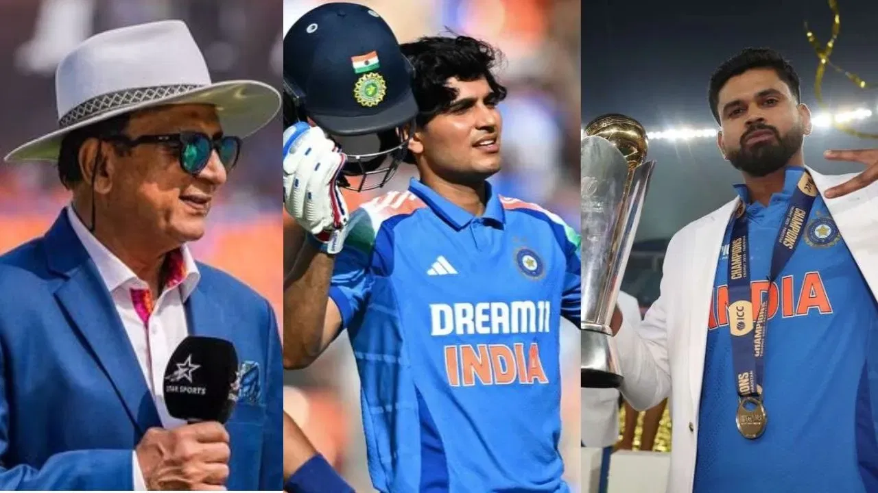 Shreyas Iyer Shubman Gill And Sunil Gavaskar