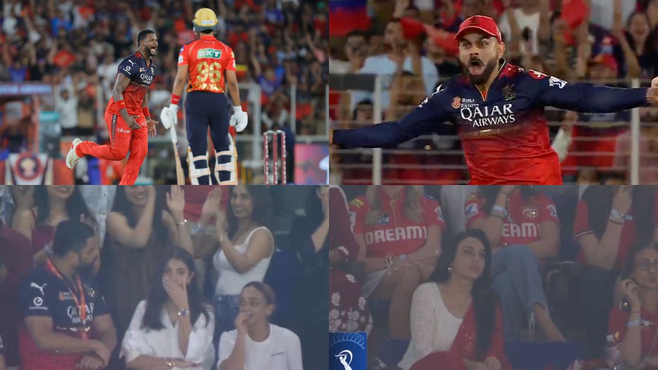 Shreyas Iyer Wicket Virat Kohli Anushka Sharma Preity Zinta Reaction