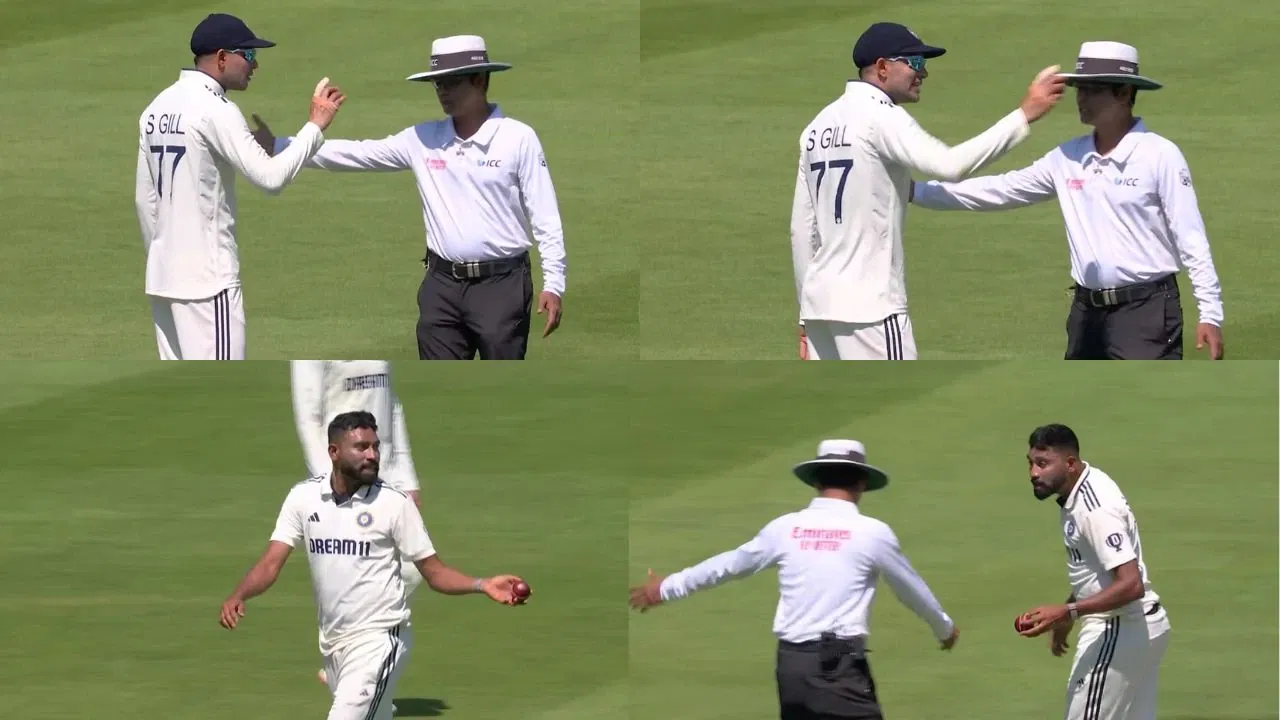 Shubman Gill Mohammed Siraj Fight Umpire