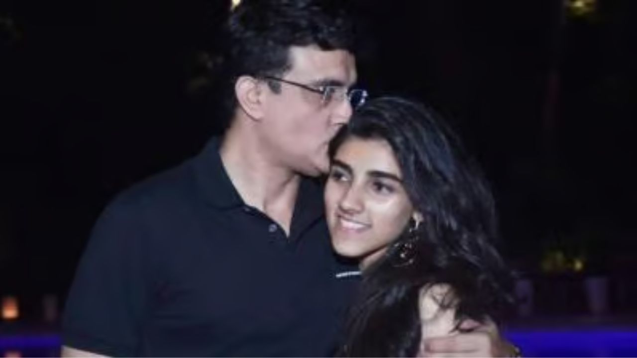 Sourav Ganguly With His Daughter Sana Ganguly