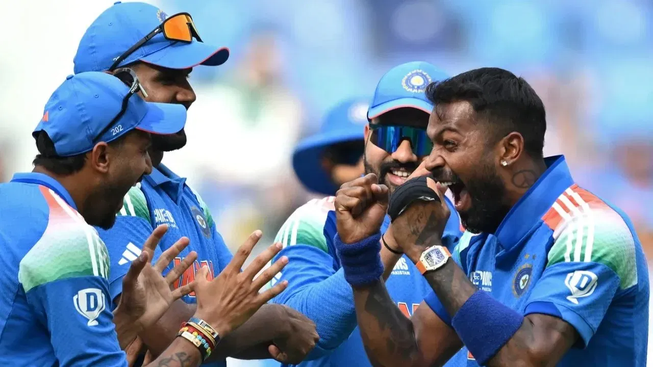 Team India Players Celebrate A Wicket