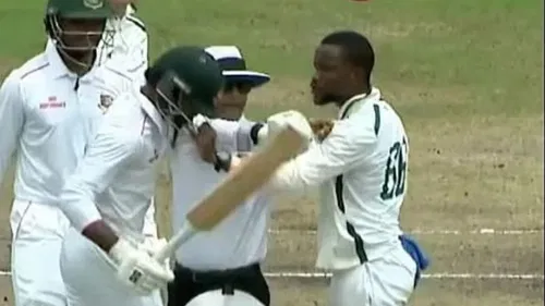 Tshepo Ntuli, Ripon Mondol. Bangladesh vs South Africa