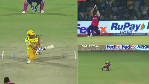 Tushar Deshpande Catch To Dismiss MS Dhoni CSK RR