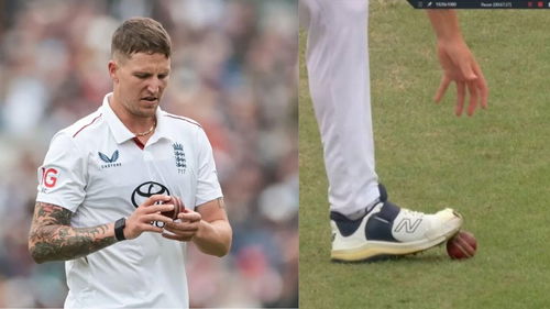 England bowler cuaght tampering ball at Manchester