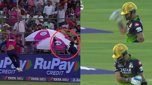 Virat Kohli Punches Bat In Anger After Hitting Cameraman With Six