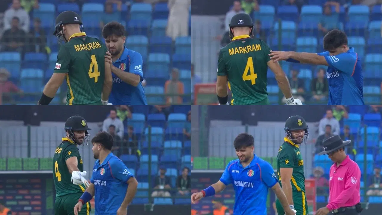 Watch Fazalhaq Farooqi Gets Physical With Aiden Markram During AFG Vs SA Clash In CT 2025