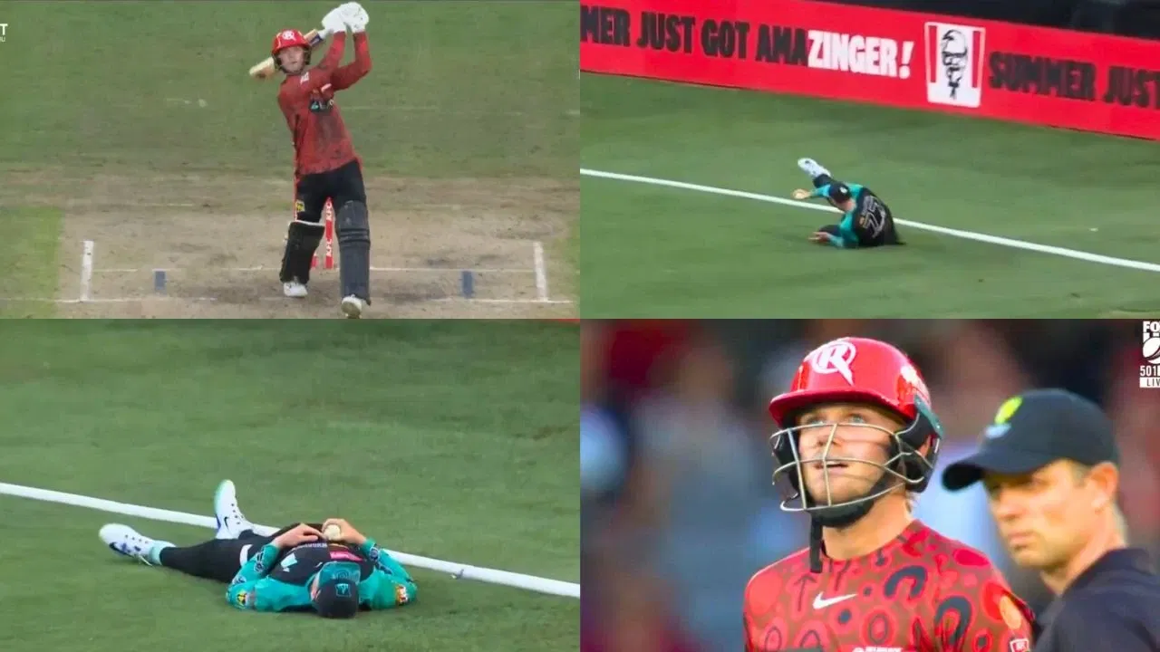 Watch Heartbreak For Jake Fraser McGurk As Matt Renshaws Screamer Dismisses Him For 95 In BBL