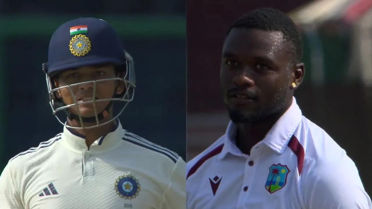 Watch Jayden Seales Gives Yashasvi Jaiswal A Death Stare After Batter Cheats Dismissal In Delhi Test 1