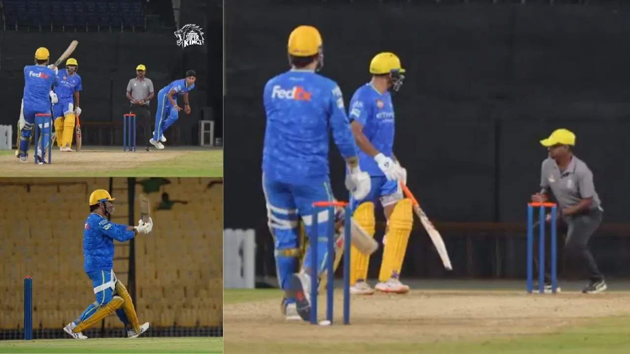 Watch MS Dhoni Hits Trademark Helicopter Shot For A Six Against Matheesha Pathirana