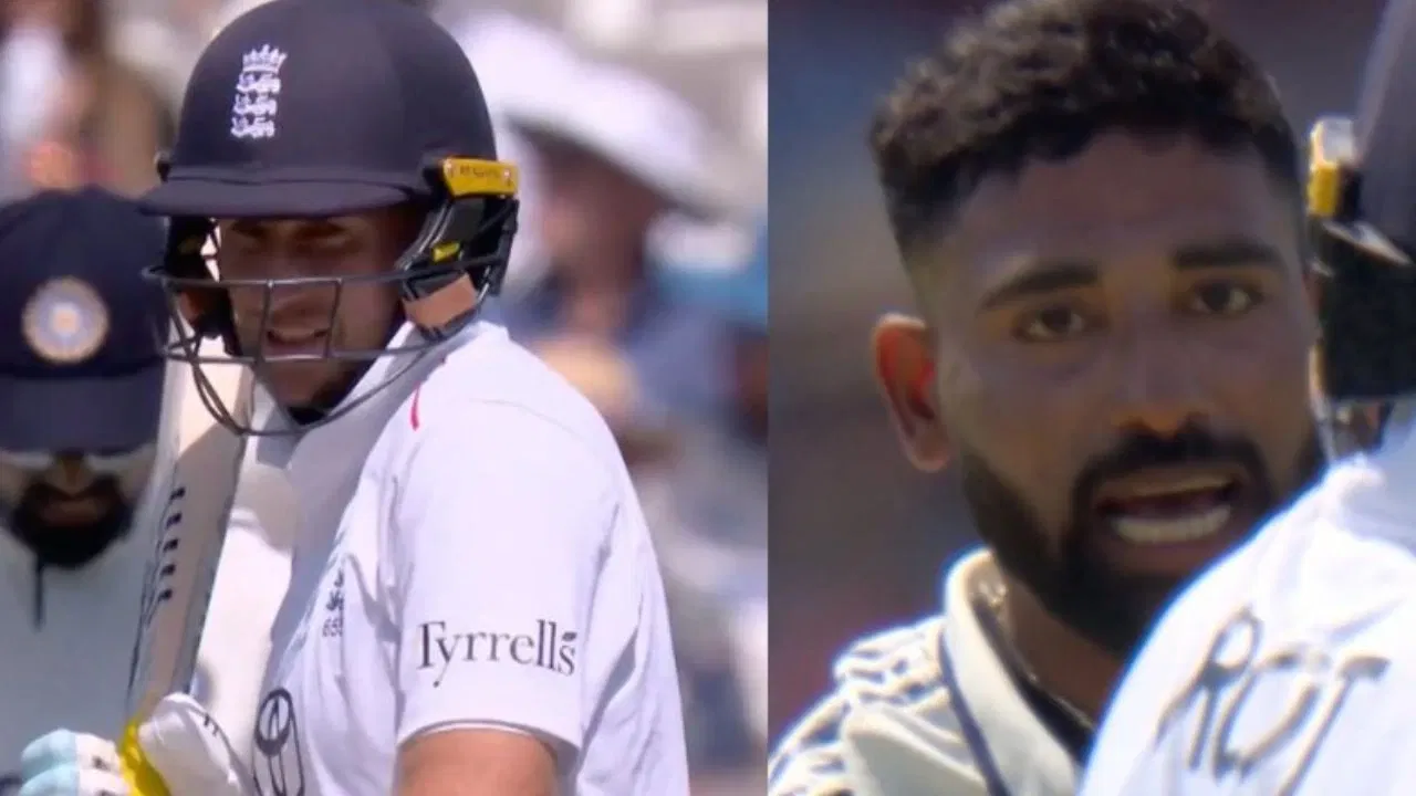 Watch Mohammed Siraj Sledges Joe Root