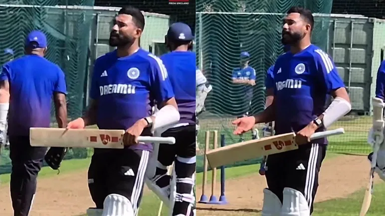 Watch Mohammed Siraj S Reaction To Broken Bat At Nets Goes Viral
