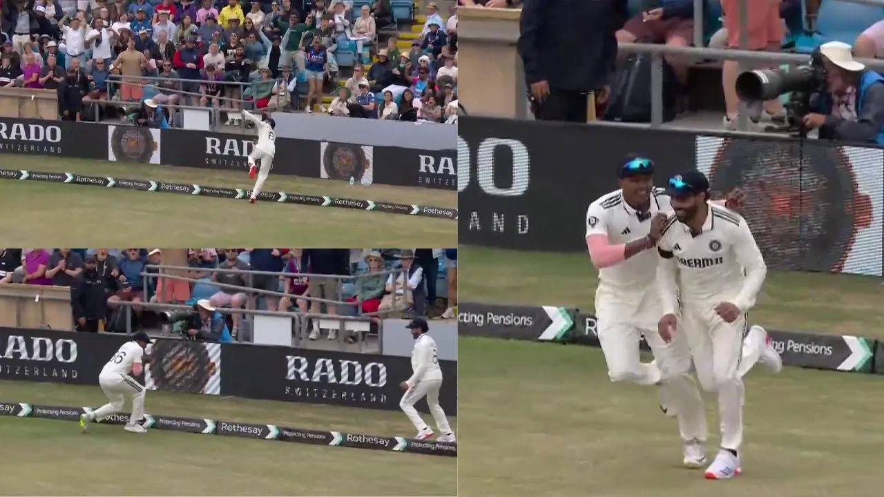Watch Ravindra Jadeja Sai Sudharsan Combine To Take Sensational Relay Catch And Dismiss Jamie Smith
