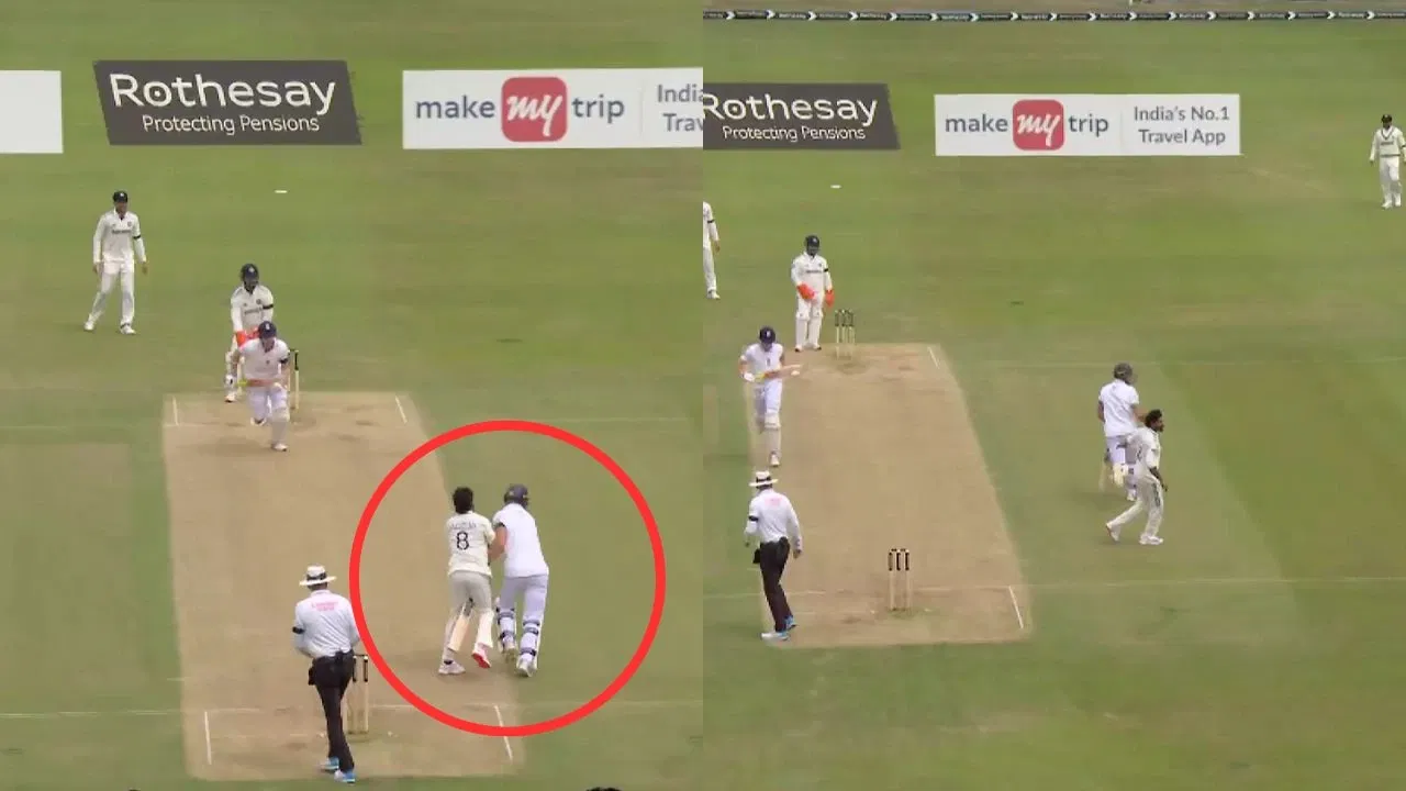 Watch Ravindra Jadeja Crashes Into Ben Stokes On Day 3 Of IND Vs ENG 1st Test