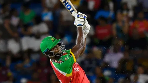 Watch Romario Shepherd Defies Logic Belts 22 Runs Off A Single Delivery In CPL 2025