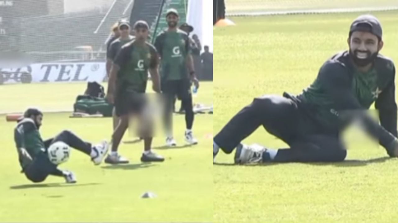 Watch- Mohammad Rizwan takes another LEARN, this time in football