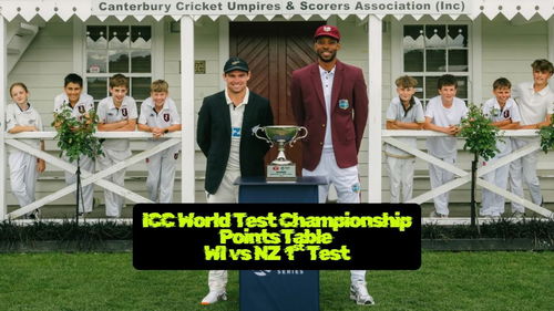 ICC World Test Championship Points Table, WTC Table After NZ vs WI 1st Test, 2025