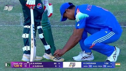 Indian cricketer defies BCCI no-interaction order, ties Pakistan batter’s shoelaces during U19 Asia Cup