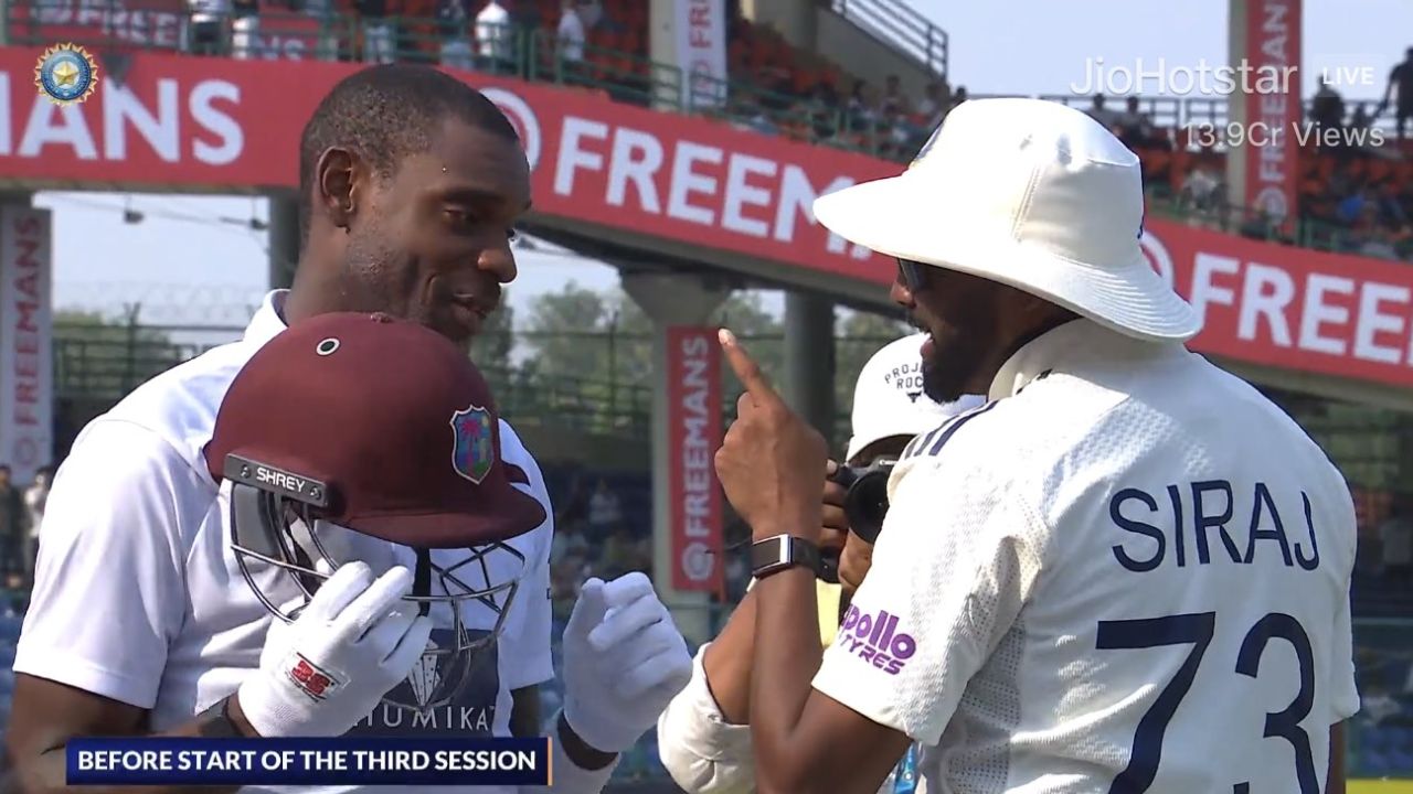 Mohammed Siraj issues stern warning to West Indies cricketer at Delhi