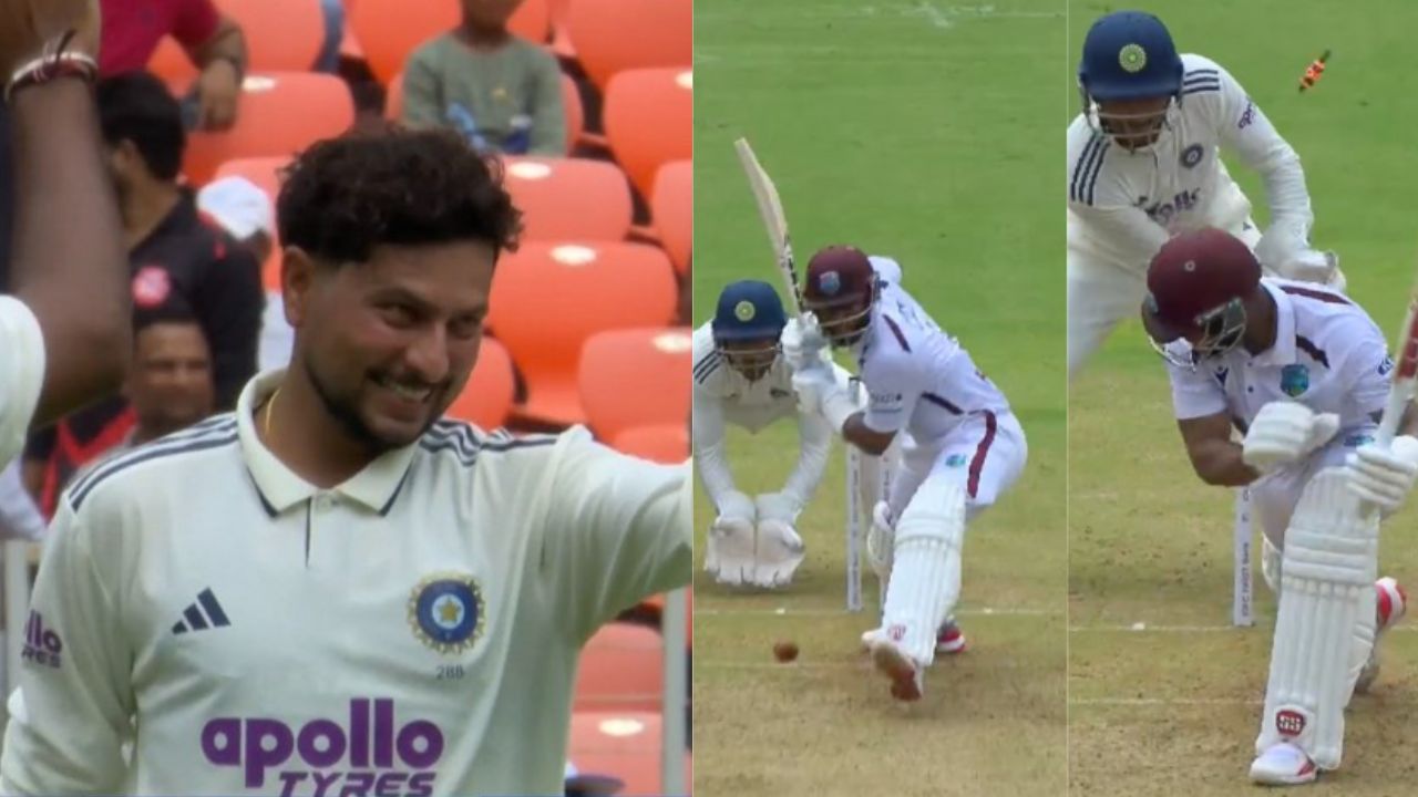 Kuldeep Yadav bamboozles Shai Hope with an absolute peach of a delivery; West Indies are five down at Lunch