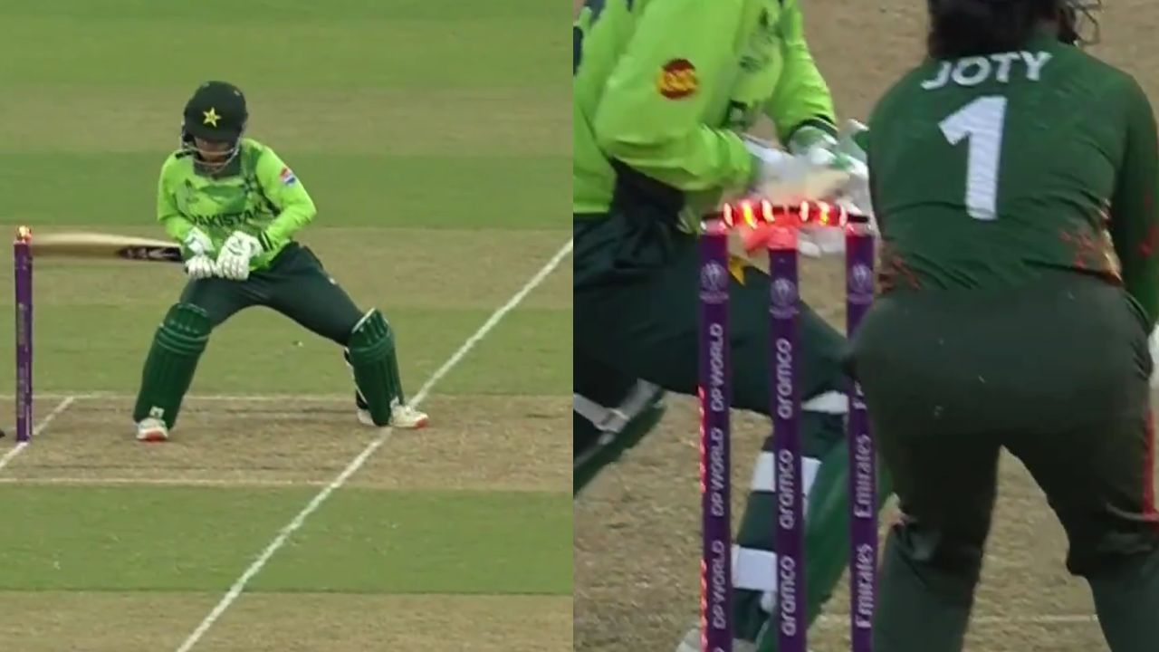 WATCH: Pakistan batter makes a mockery of herself with hilarious dismissal