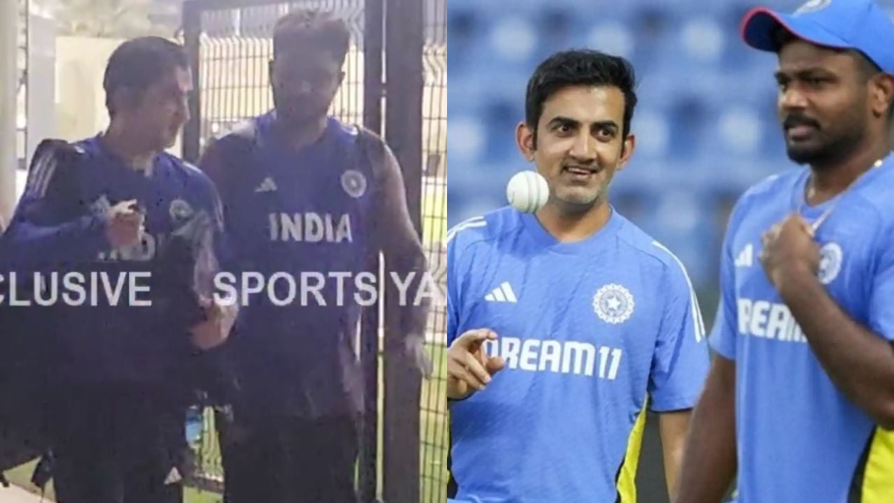 Sanju Samson openly caught bribing Gautam Gambhir