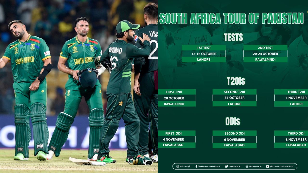 Pakistan vs South Africa schedule announced for tour post Asia Cup 2025