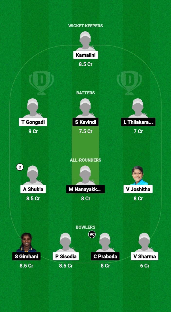 IN-WU19 vs SL-WU19 Dream11 Prediction Fantasy Cricket Tips Dream11 Team U19 Women’s World Cup T20