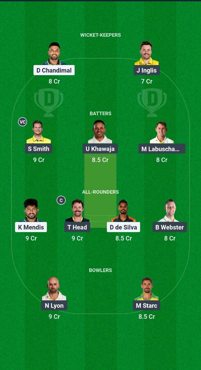 SL vs AUS Dream11 Prediction Fantasy Cricket Tips Dream11 Team Australia Tour of Sri Lanka