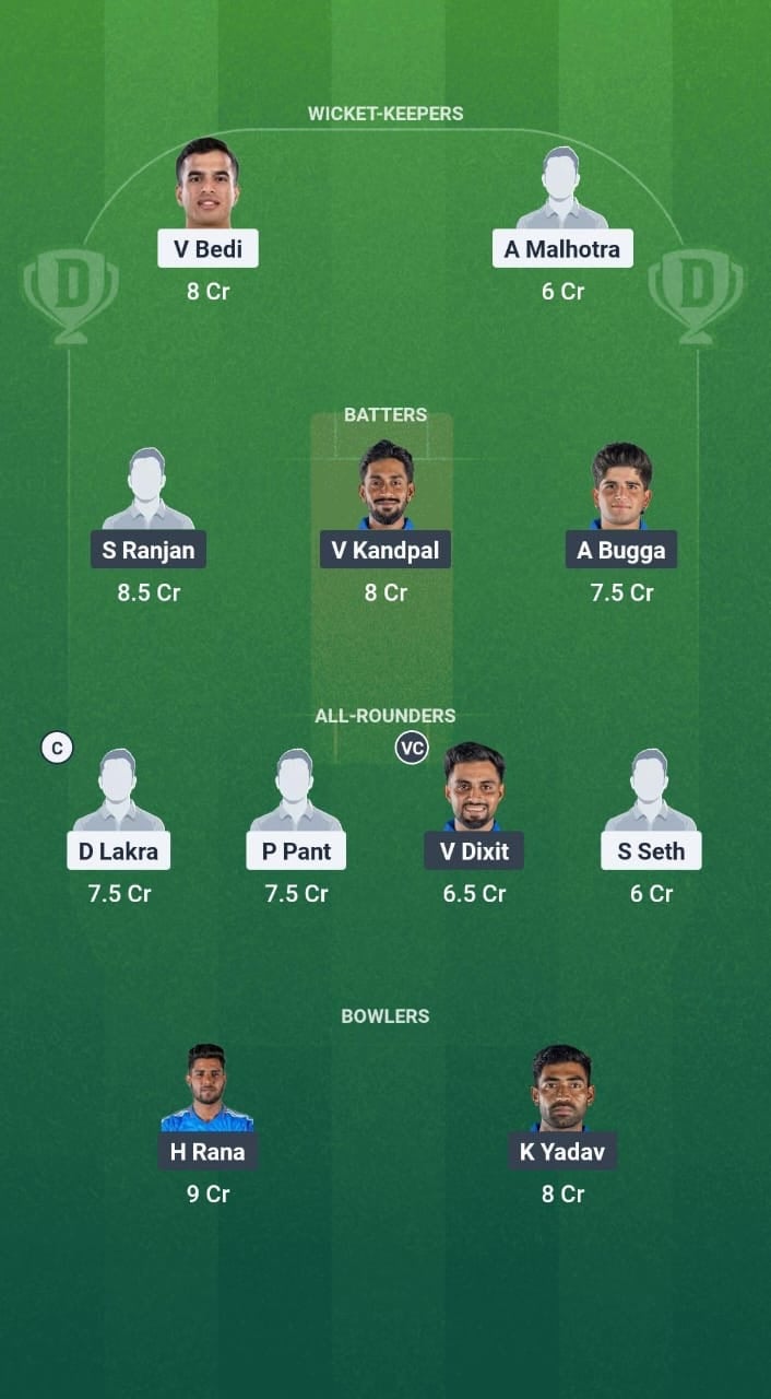 PD vs NDS Dream11 Prediction Fantasy Cricket Tips Dream11 Team Delhi T20 Premier League