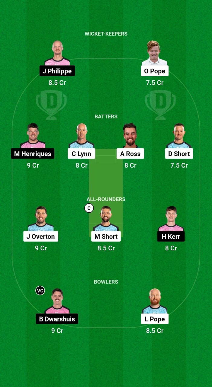 STR vs SIX Dream11 Prediction Fantasy Cricket Tips Dream11 Team BBL 2024-25