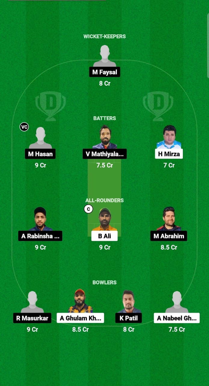 KWM vs SAF Dream11 Prediction Fantasy Cricket Tips Dream11 Team Kuwait T20 Challengers Trophy