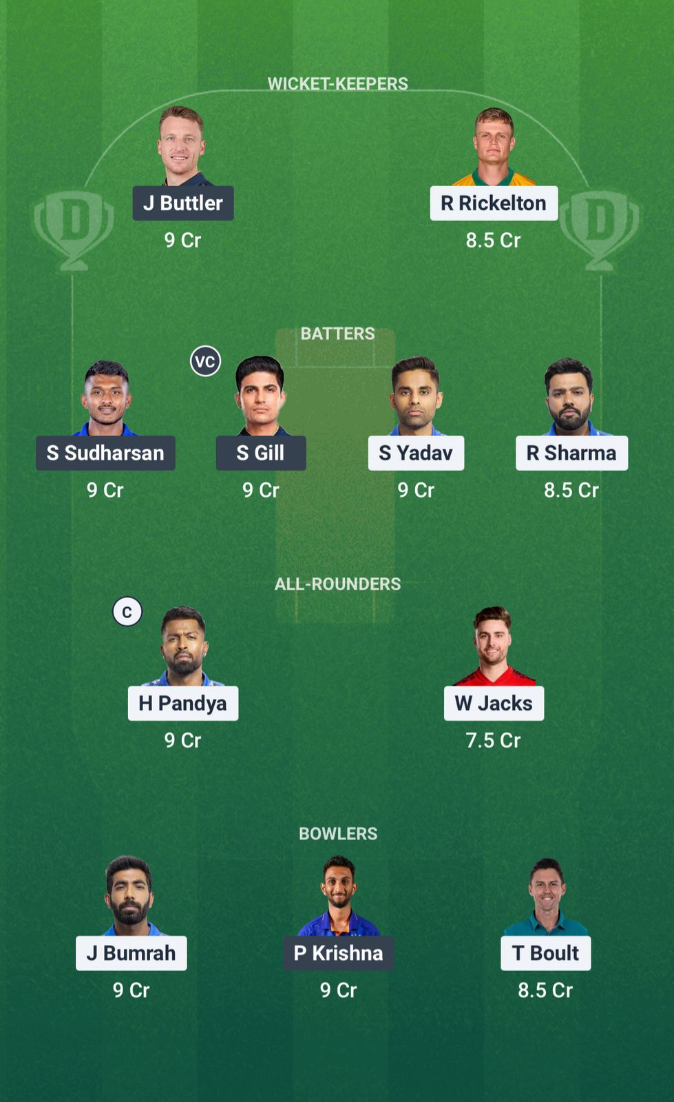 MI vs GT Dream11 Prediction Fantasy Cricket Tips Dream11 Team IPL 2025