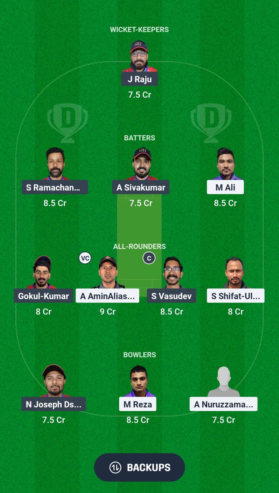 BD-L vs GAT Dream11 Prediction Fantasy Cricket Tips Dream11 Team Kuwait T10 ARS Ramadan Trophy