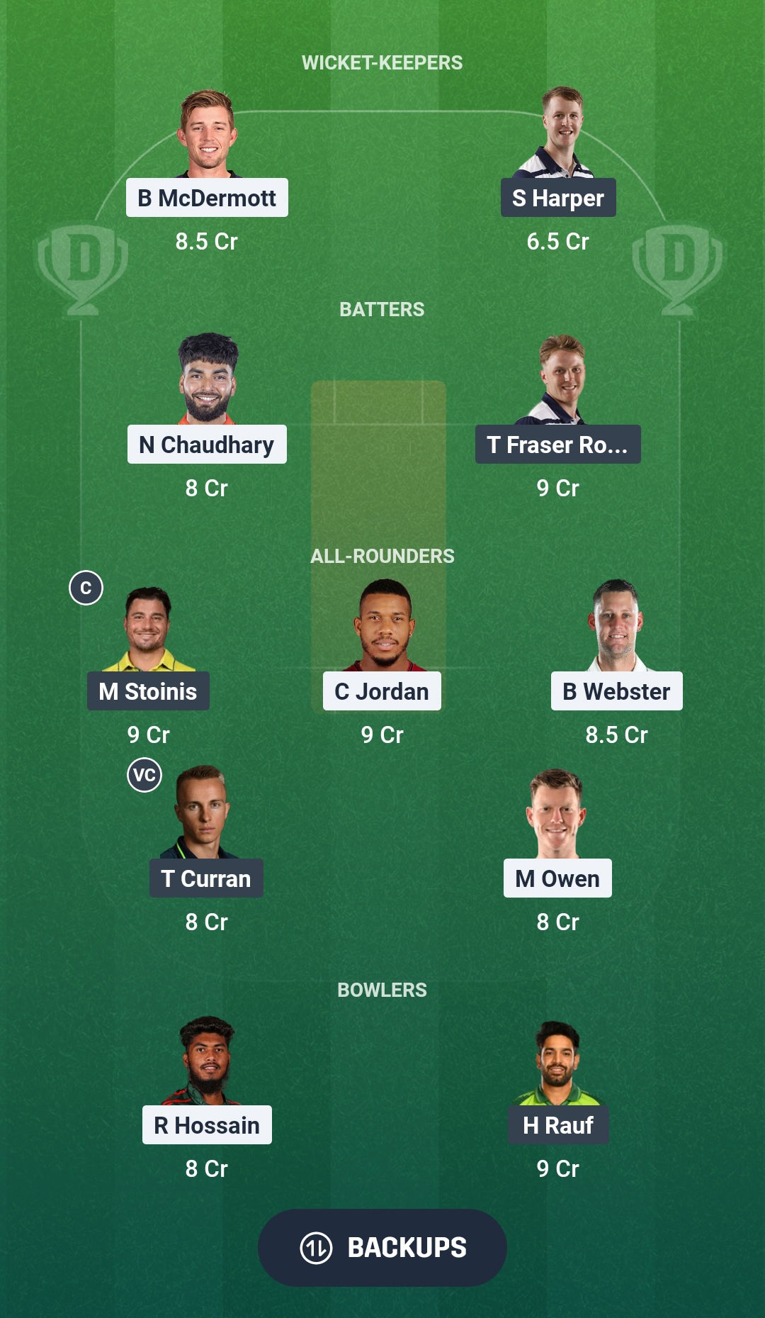 HUR vs STA Dream11 Prediction Fantasy Cricket Tips Dream11 Team BBL 2026 