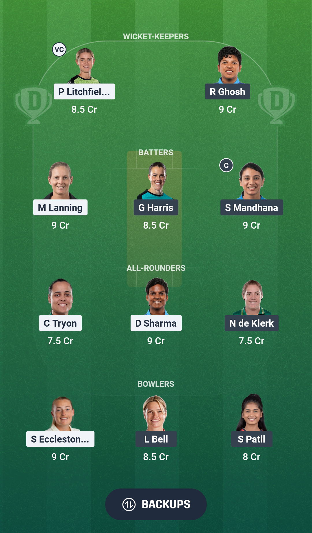 UP-W vs RCB-W Dream11 Prediction Fantasy Cricket Tips Dream11 Team WPL 2026