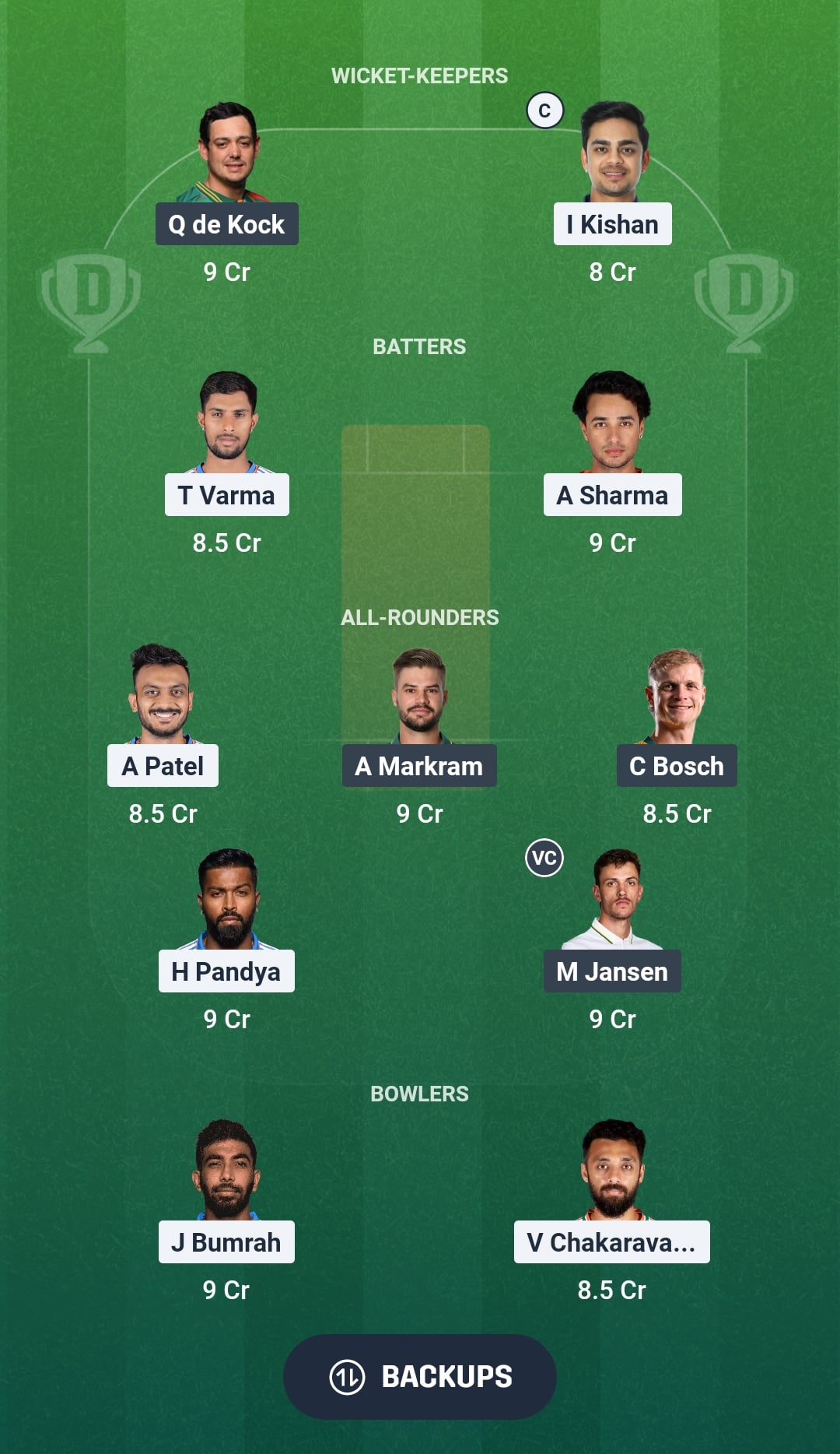 IND vs SA Dream11 Prediction Fantasy Cricket Tips Dream11 Team ICC T20 World Cup 2026 Warm-up