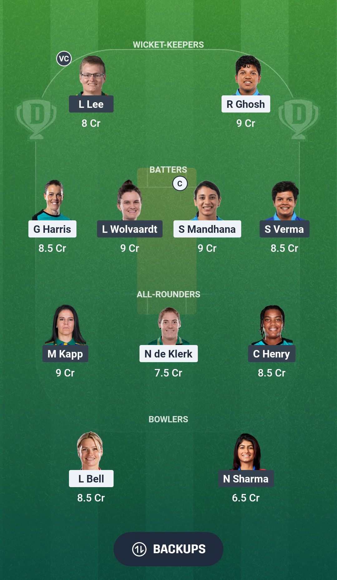 RCB-W vs DC-W Dream11 Prediction Fantasy Cricket Tips Dream11 Team WPL 2026