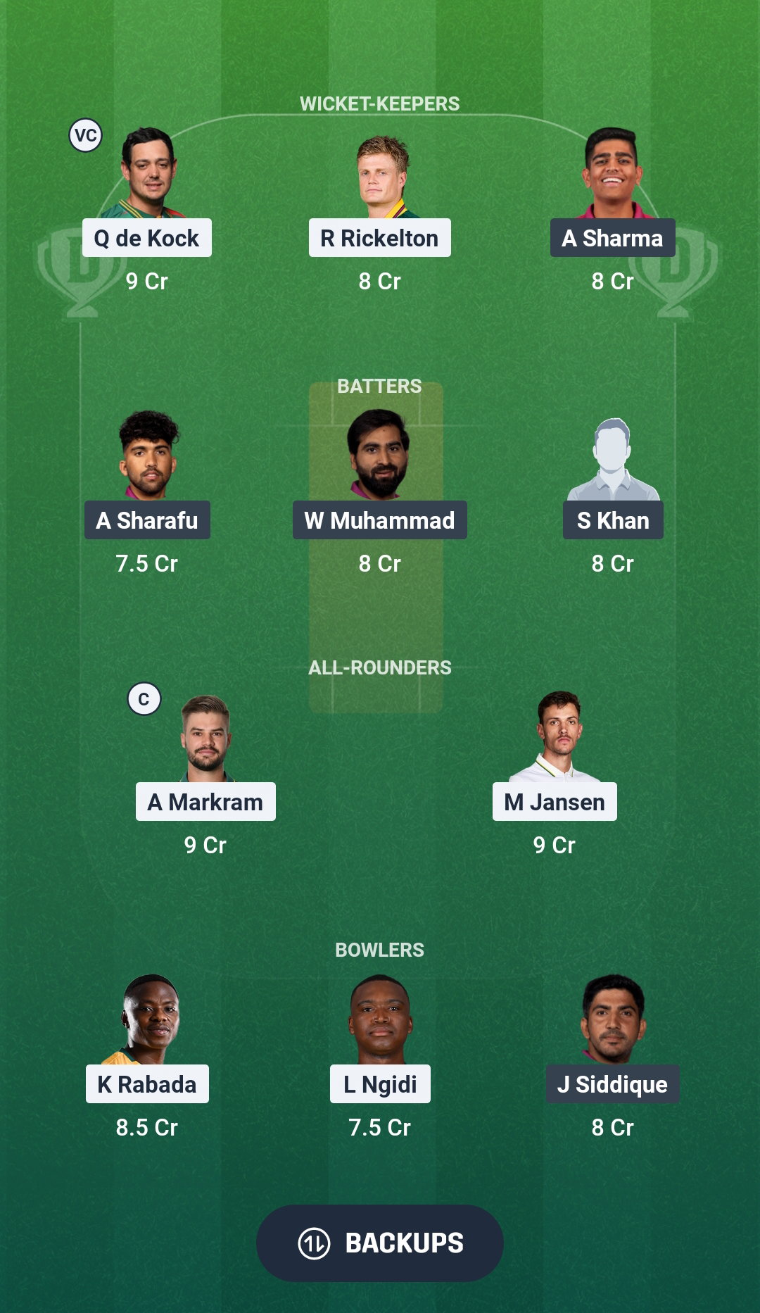 SA vs UAE Dream11 Prediction Fantasy Cricket Tips Dream11 Team ICC T20 World Cup 2026