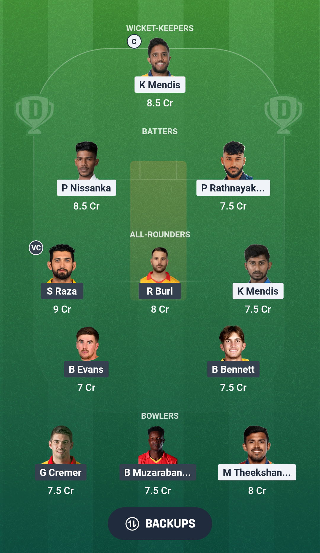 SL vs ZIM Dream11 Prediction Fantasy Cricket Tips Dream11 Team ICC T20 World Cup 2026