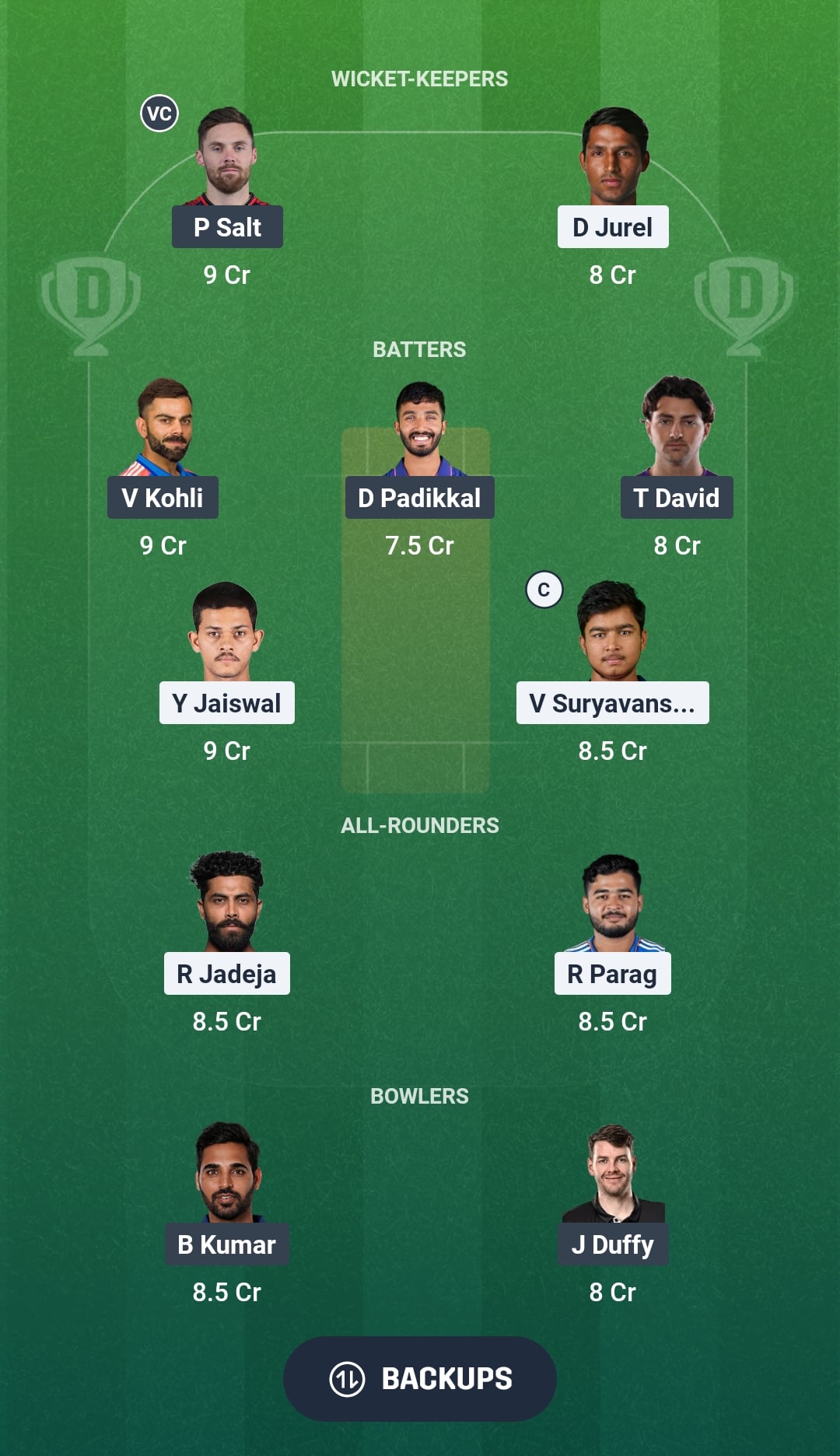 RR vs RCB Dream11 Prediction Fantasy Cricket Tips Dream11 Team IPL 2026