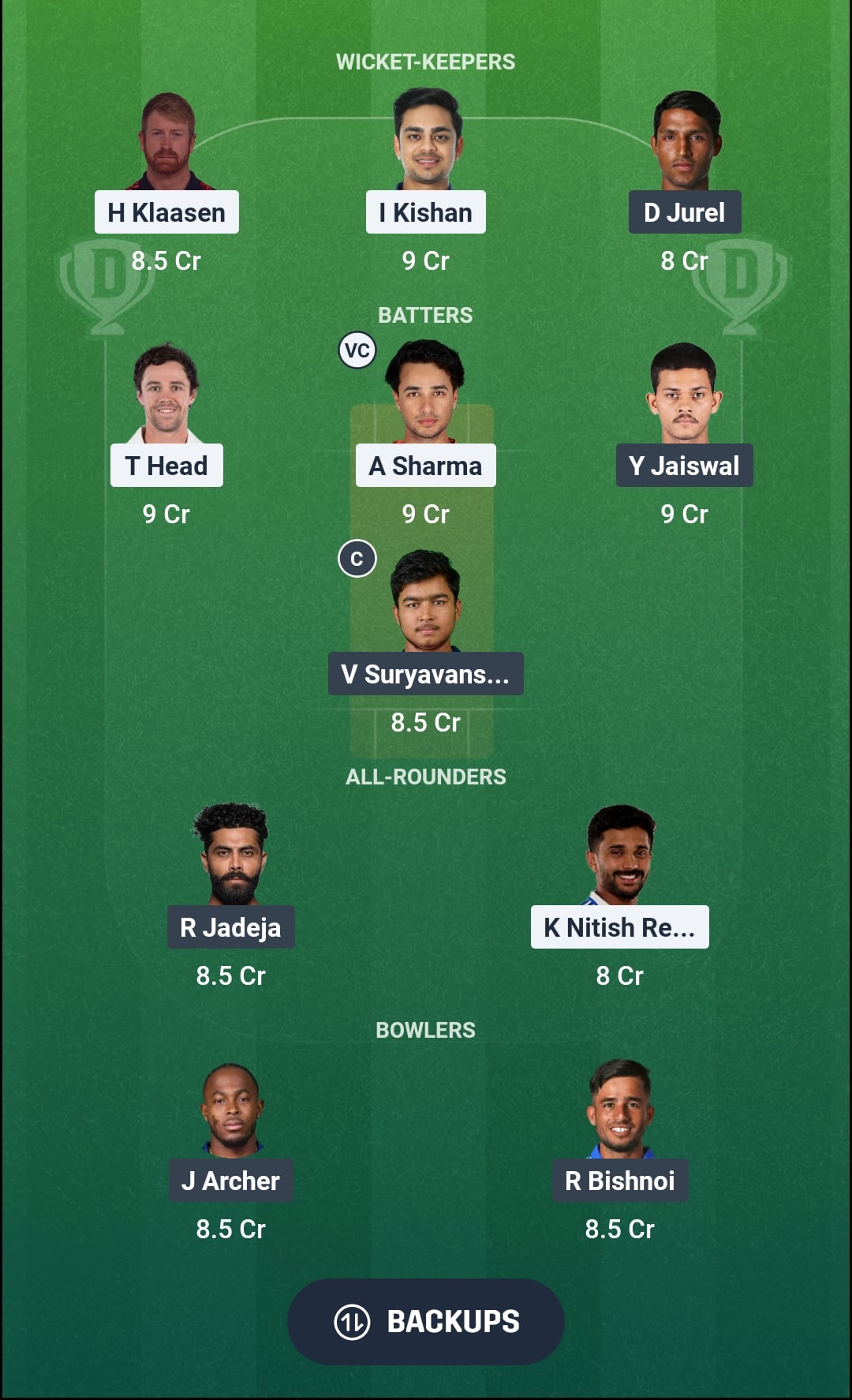 SRH vs RR Dream11 Prediction Fantasy Cricket Tips Dream11 Team IPL 2026