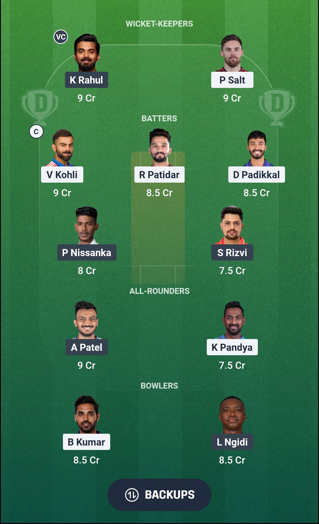 RCB vs DC Dream11 Prediction Fantasy Cricket Tips Dream11 Team IPL 2026