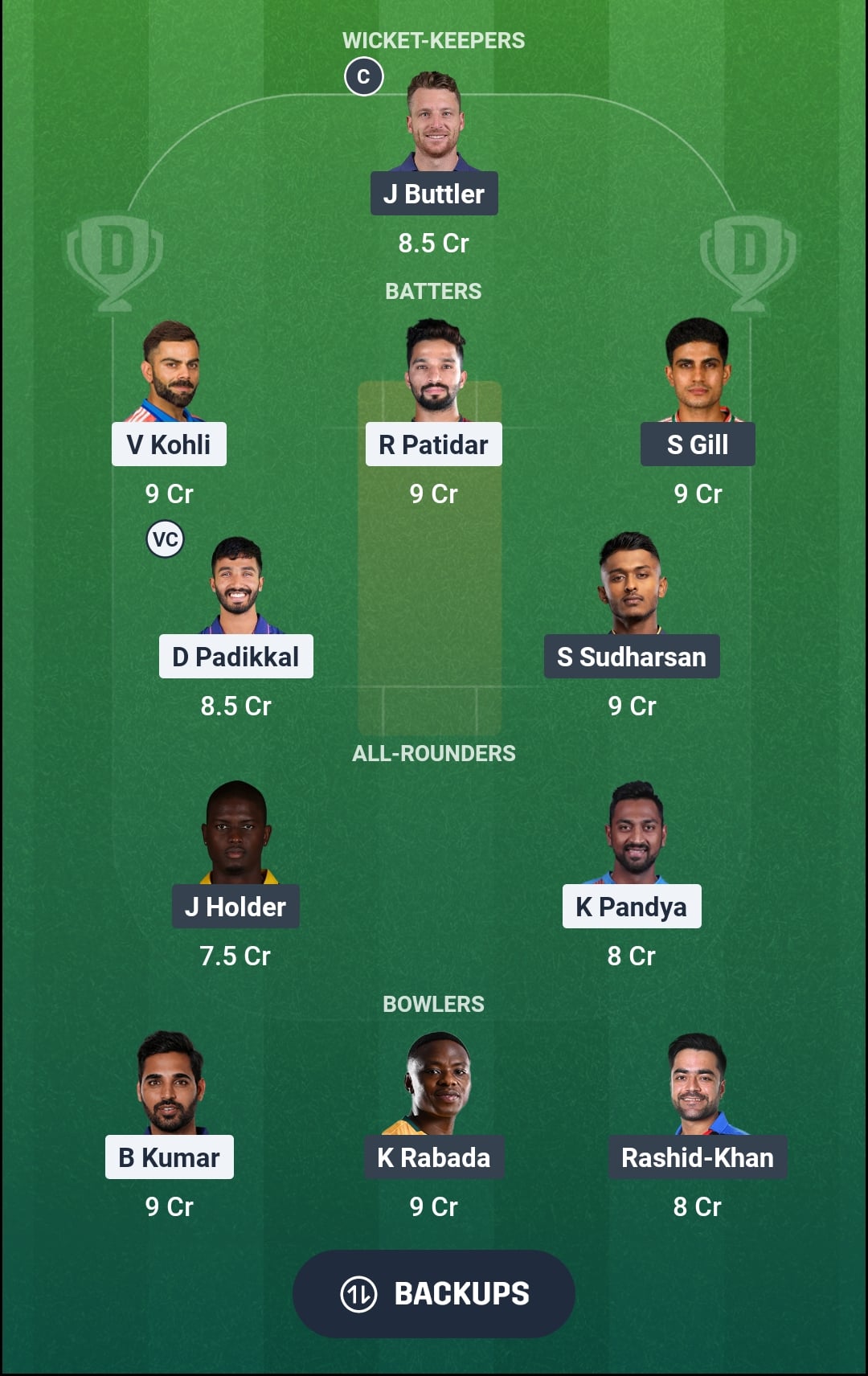 RCB vs GT Dream11 Prediction Fantasy Cricket Tips Dream11 Team IPL 2026