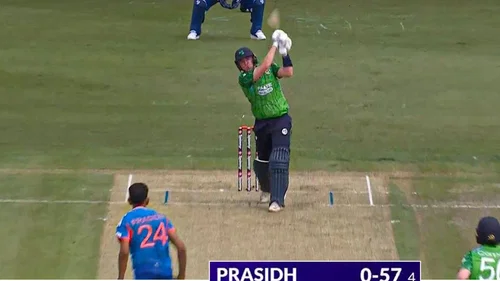 4 4 6 6 6 Gareth Delany Smashes 27 Runs Off Prasidh Krishna In IND Vs IRE 1st T20I