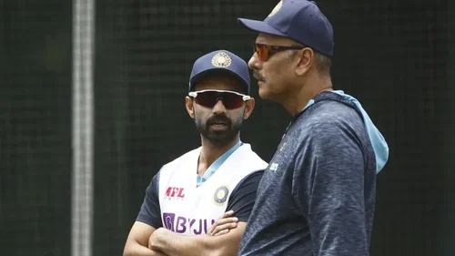 Ajinkya Rahane and Ravi Shastri