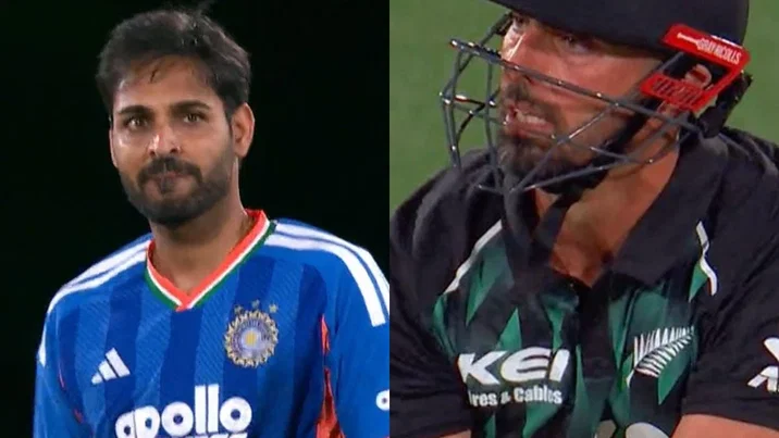 Bhuvneshwar Kumar Dismisses Daryl Mitchell On Comeback