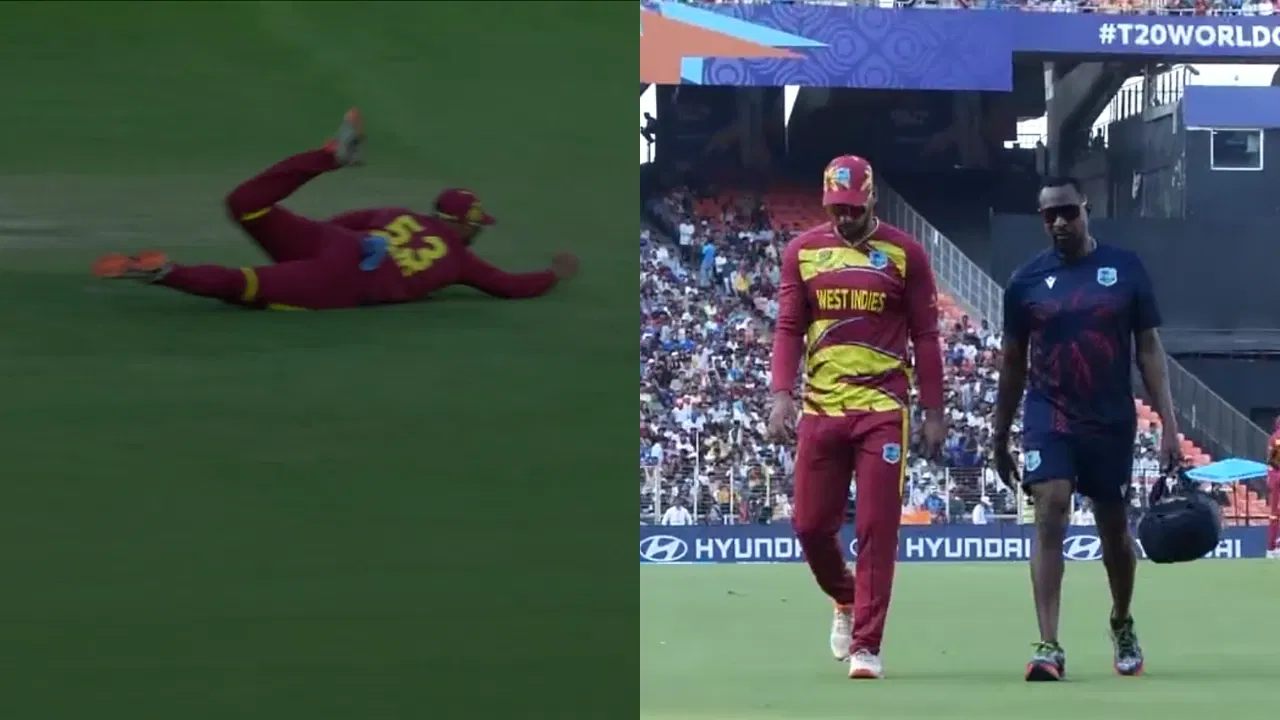 Brandon King Suffers Serious Injury During WI Vs SA Match In T20 World Cup 2026 Watch Video